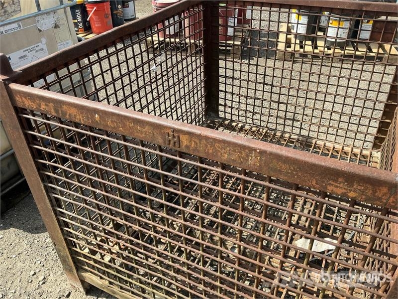 Quantity of (4) 53 in x 44 in Metal Crates Other components