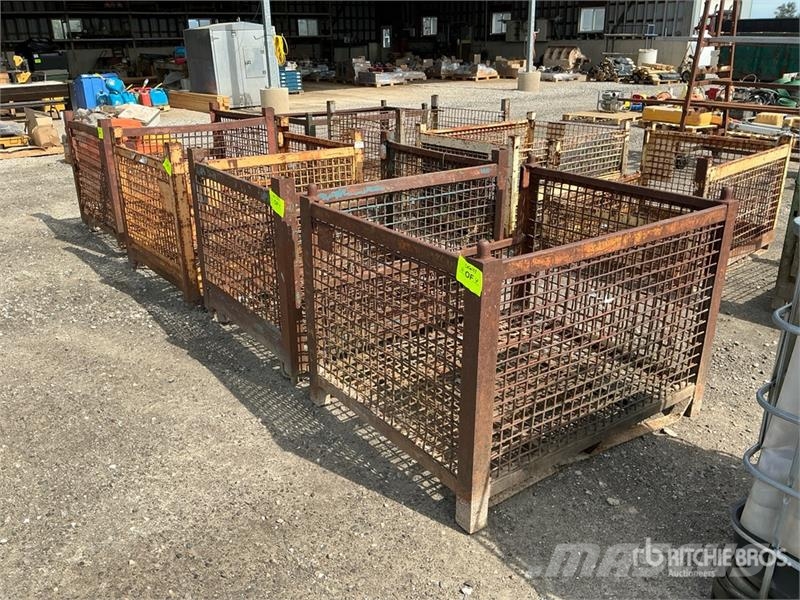 Quantity of (4) 53 in x 44 in Metal Crates Other components