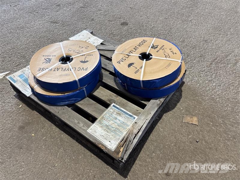 Quantity of (4) Powertek 2"-300FT PVC Layflat Wat Accessori per Calcestruzzo