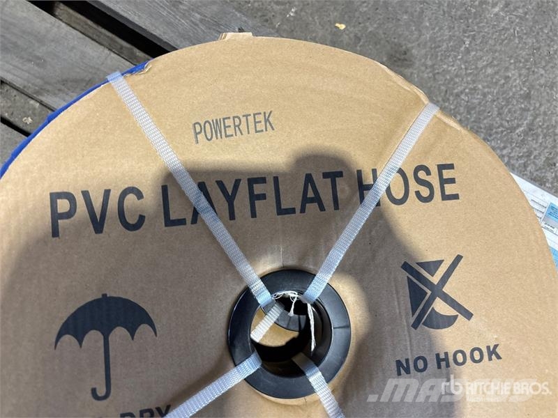 Quantity of (4) Powertek 2"-300FT PVC Layflat Wat Accessori per Calcestruzzo