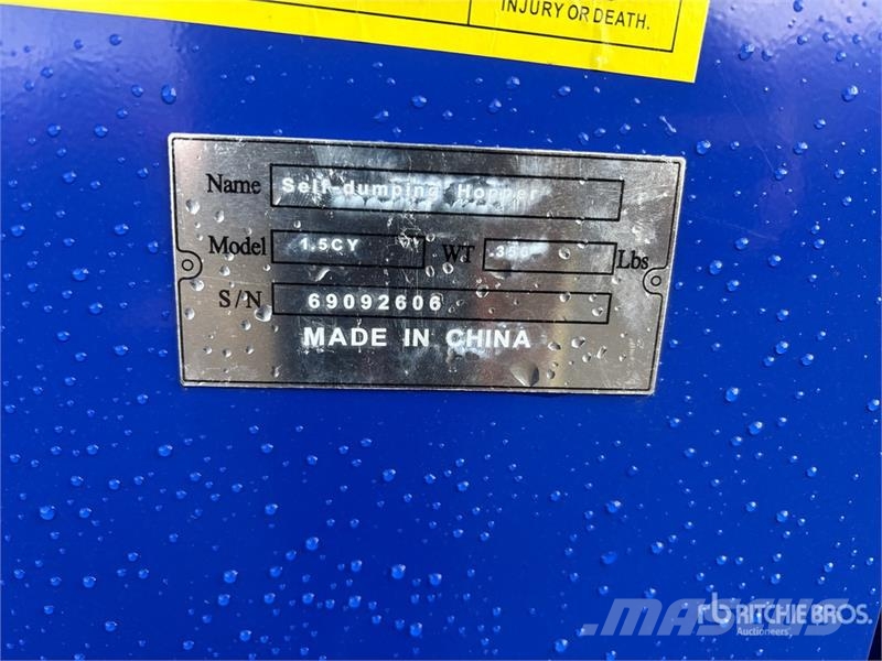 Quantity of (4) Suihe N-1.5CY-2 Self-Dumping Hopp Çöp kova ve depolari