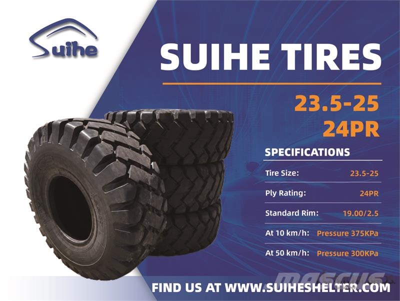 Quantity of (4) Suihe T23.5 23.5x25 Tires (Unused Opony, koła i felgi