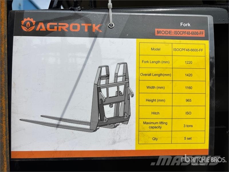 Quantity of (5) AGT ISOCPF48-6600-FF 48 in 6600 l Vidlica