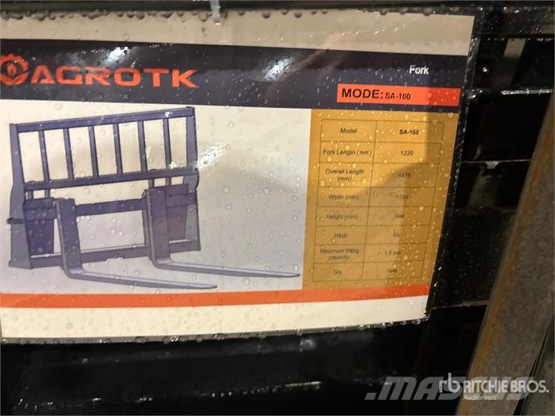 Quantity of (5) AGT SA-100 48 in Skid Steer Forks Fourche