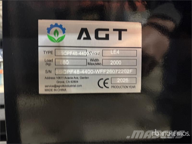 Quantity of (5) AGT SSCPF48-4400-WFF Skid Steer F Fourche