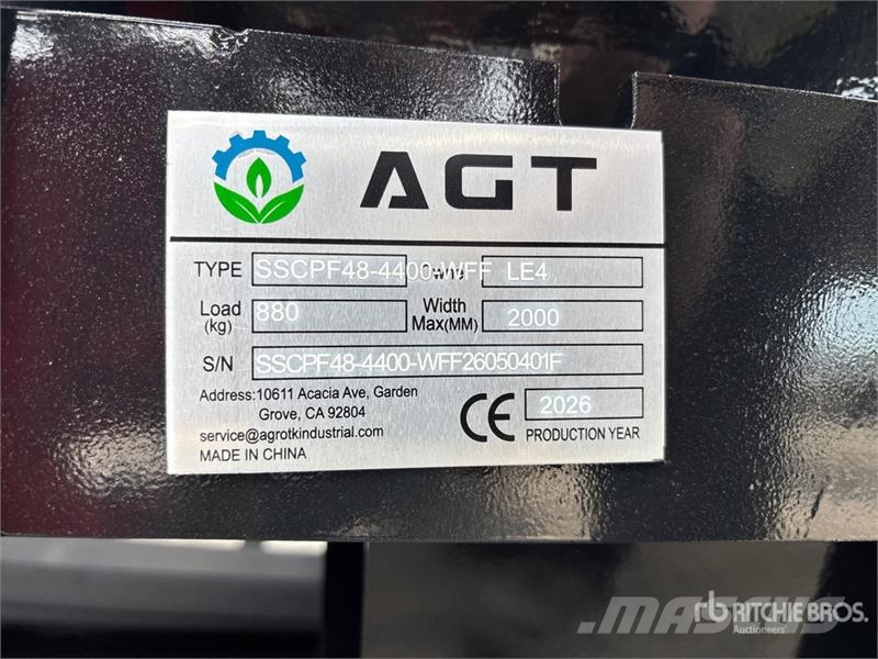  Quantity of (5)  AGT SSCPF48-4400-WFF Skid Steer F フォーク