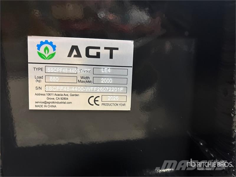 Quantity of (5) AGT SSCPF48-4400-WFF Skid Steer F Fourche
