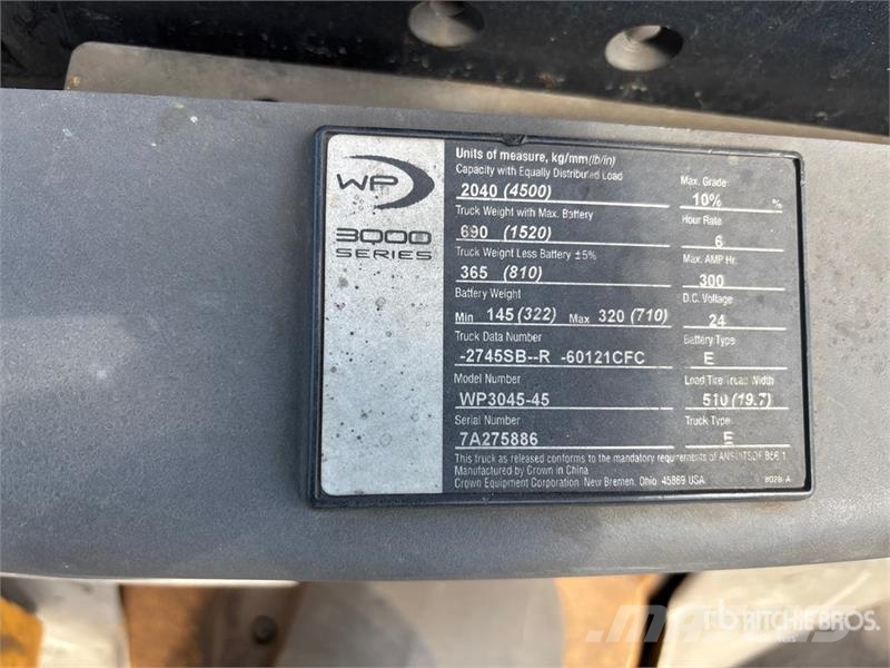 Quantity of (5) Electric Pallet Jack (Inoperable) Kahvelkäru