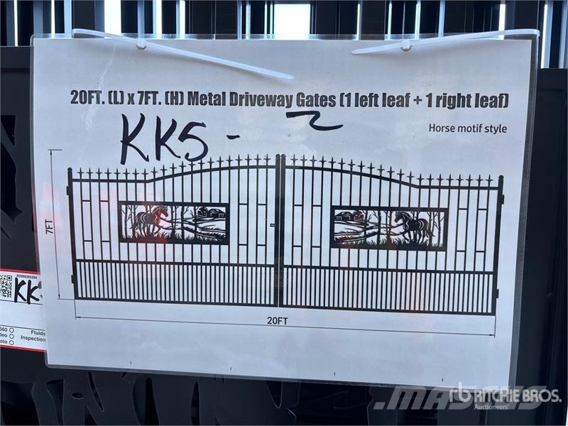 Quantity of (5) GLDG05 20 ft x 7 ft Wrought Iron Kmetijstvo - drugo