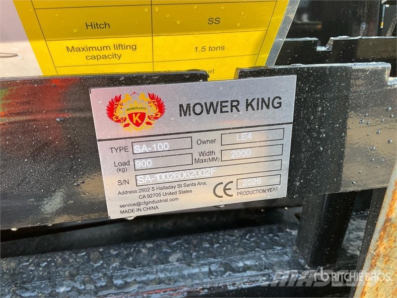 Quantity of (5) Mower King SA-100 48 in Skid Stee Fourche