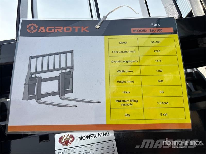 Quantity of (5) Mower King SA-100 48 in Heavy Dut Vidlica