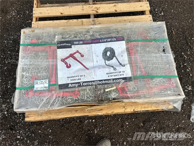  Quantity of (5) Ratchet Binder and Chain Drugi deli