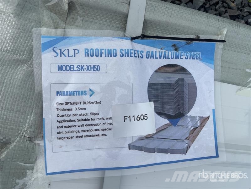 Quantity of (50) SKLP SK-XH50 Galvalume Steel She Подемници, лебедки и елеватори за материали