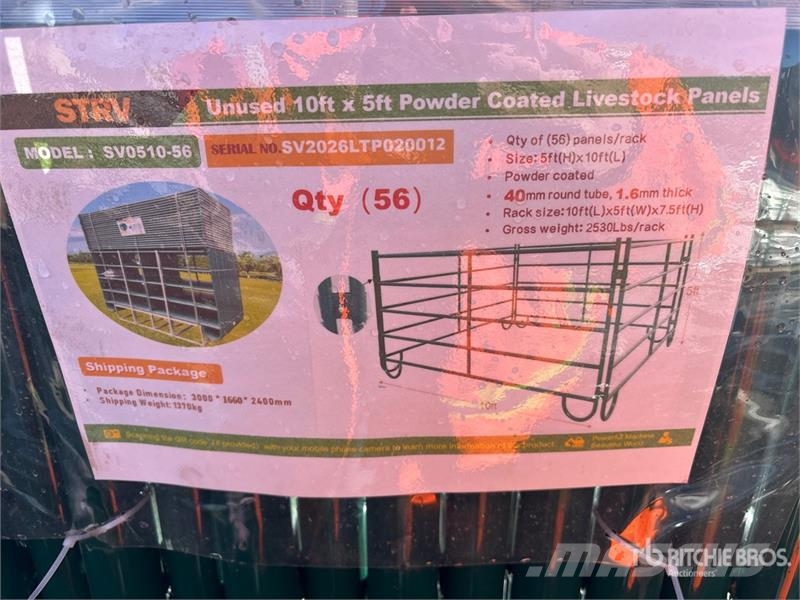 Quantity of (56) STARVOX SV0510-56 10 ft x 5 ft P Other livestock machinery and accessories