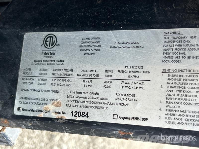 Quantity of (6) 90000 BTU Space Heater Kühl- und Heizsysteme