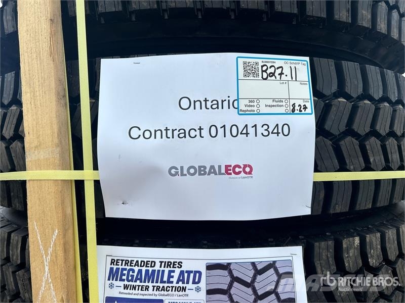 Quantity of (8) 11R22.5 Snow Traction Retread Tire Tyres, wheels and rims