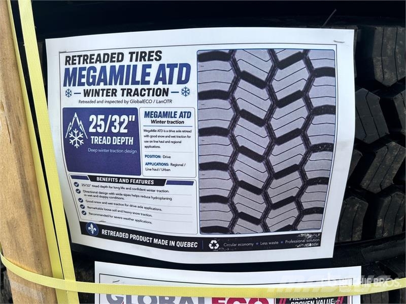  Quantity of (8) 11R22.5 Snow Traction Retread Tire Tyres, wheels and rims