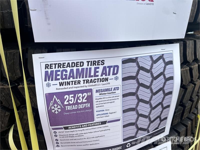  Quantity of (8) 11R22.5 Snow Traction Retread Tire Tyres, wheels and rims