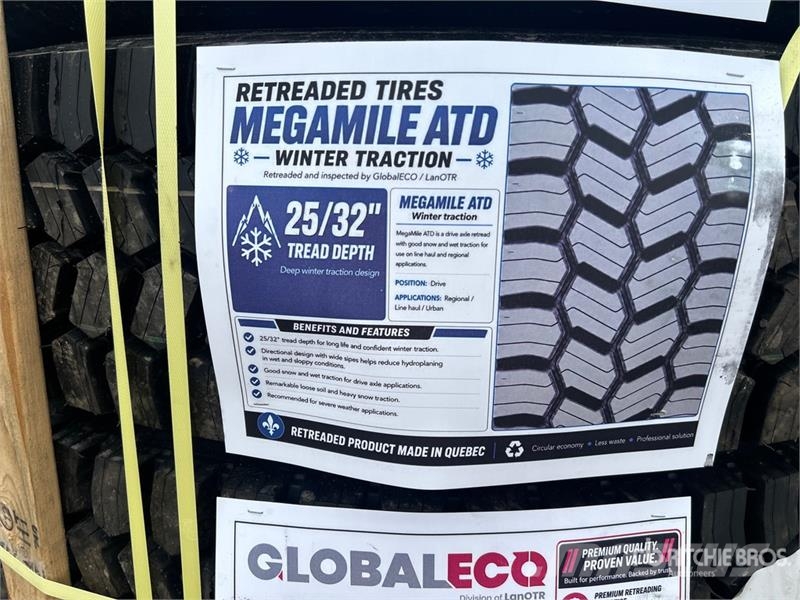  Quantity of (8) 11R22.5 Snow Traction Retread Tire Tyres, wheels and rims