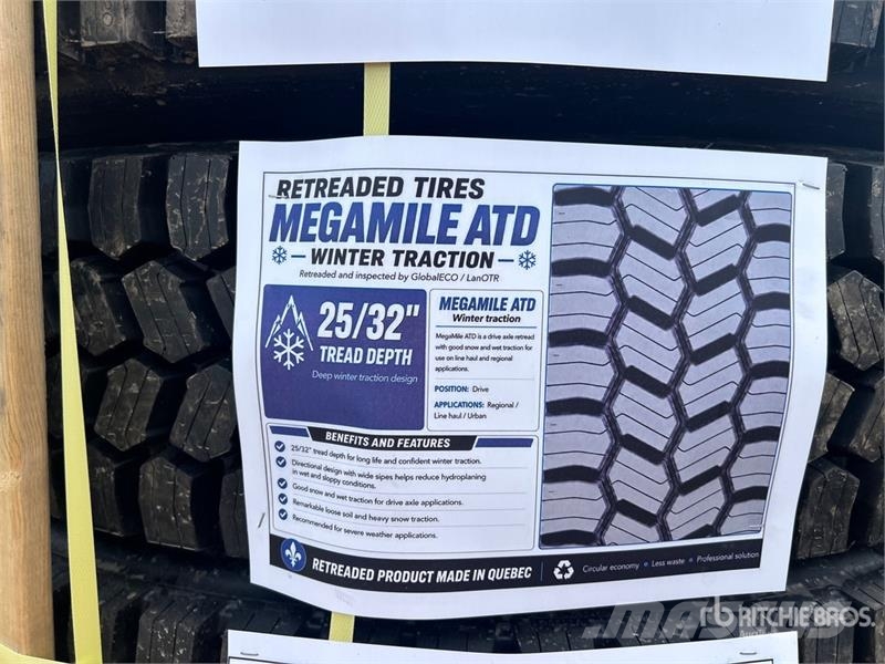  Quantity of (8) Snow Traction Retread 11R22.5 Tire Tyres, wheels and rims