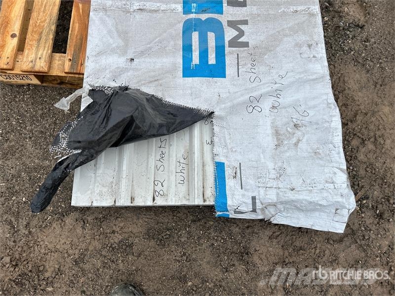  Quantity of (82) 16 ft White Steel Siding / Roofin Other