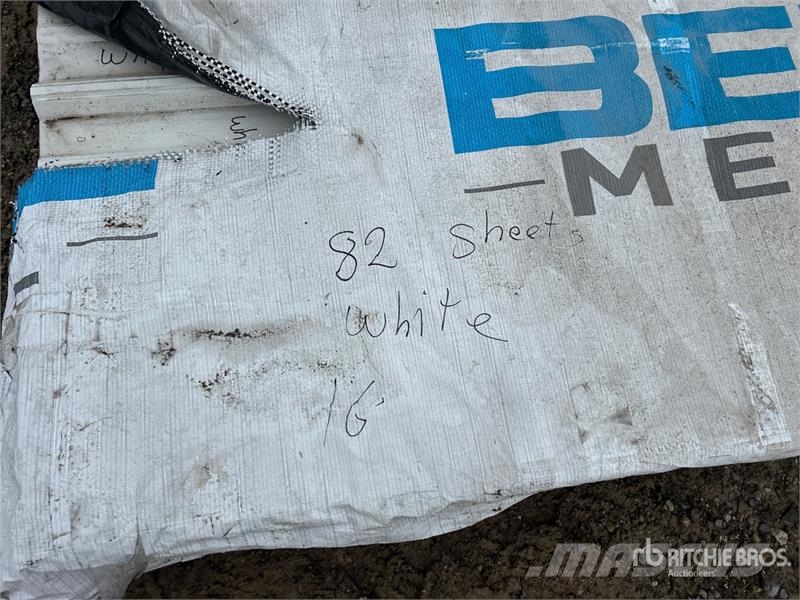  Quantity of (82) 16 ft White Steel Siding / Roofin Other