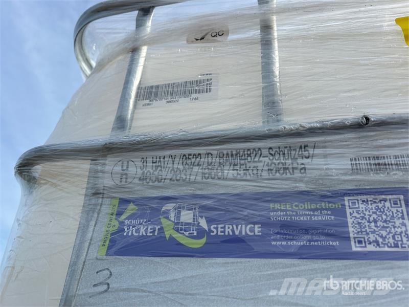  Quantity of (9) Plastic Chemical Totes مكونات أخرى