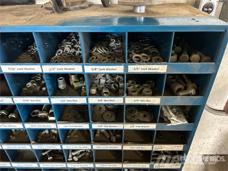 Quantity of Bolt Bin, Assorted Bolts, Washers, Nut Other components