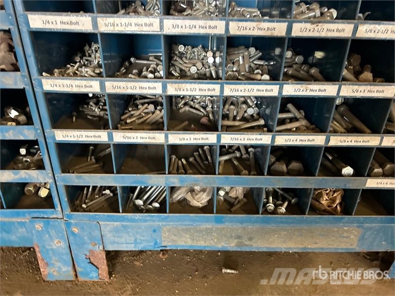 Quantity of Bolt Bin, Assorted Bolts, Washers, Nut Other components