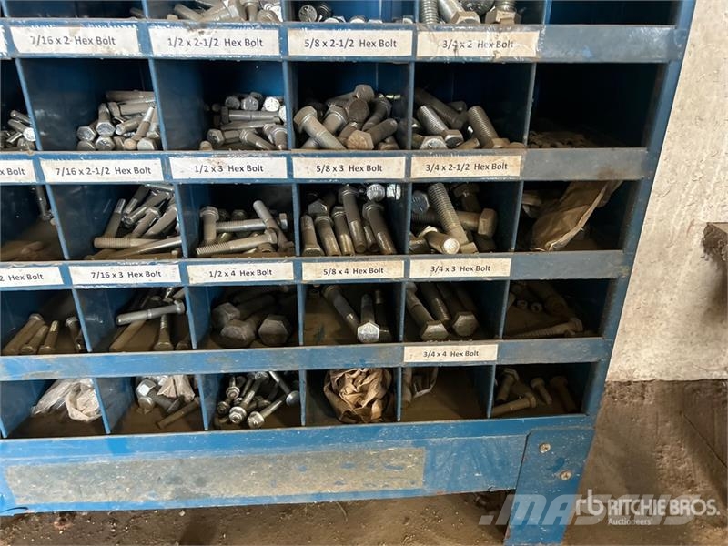 Quantity of Bolt Bin, Assorted Bolts, Washers, Nut Other components