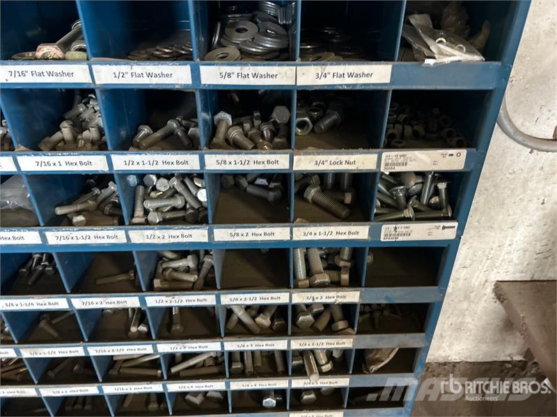 Quantity of Bolt Bin, Assorted Bolts, Washers, Nut Other components