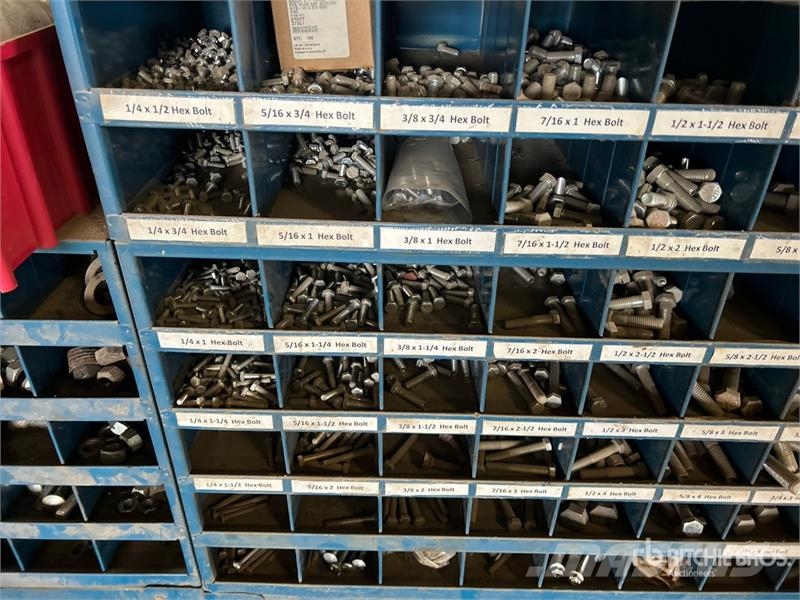 Quantity of Bolt Bin, Assorted Bolts, Washers, Nut Other components