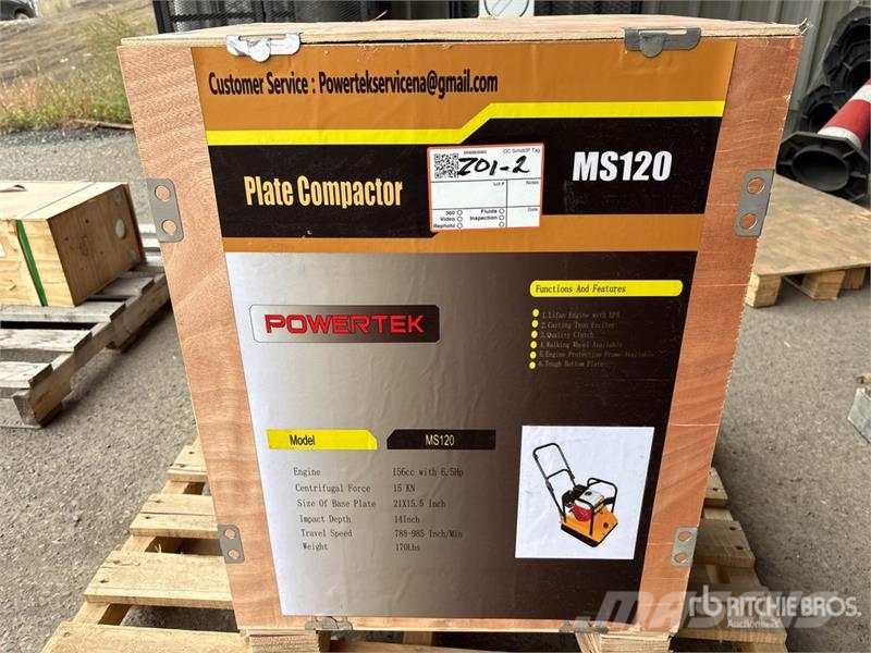 Quantity of Powertek MS120 Vibratory Plate Compac Vibrationsgeräte