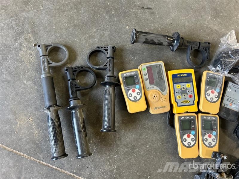 Quantity of Topcon Remotes/Dewalt Battery Chargers Other components