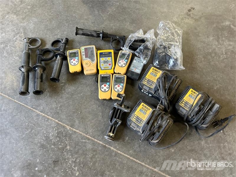 Quantity of Topcon Remotes/Dewalt Battery Chargers Other components