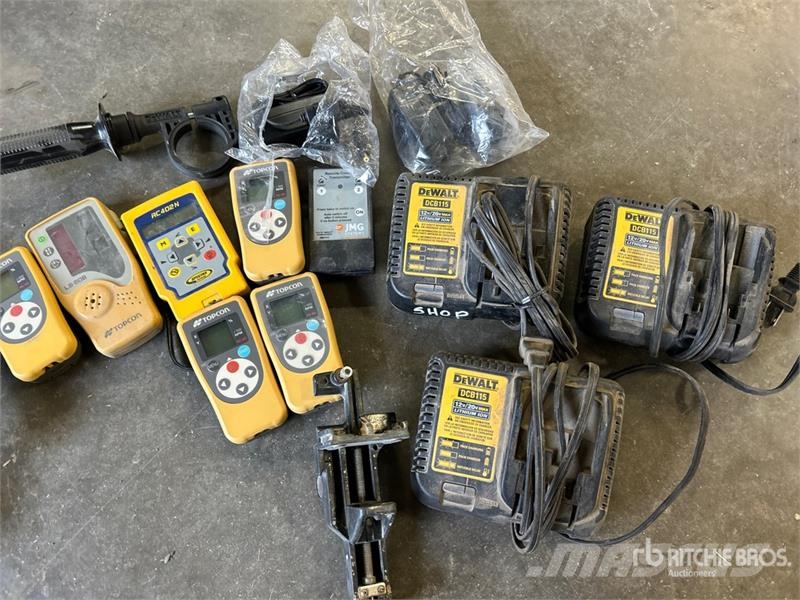 Quantity of Topcon Remotes/Dewalt Battery Chargers Other components