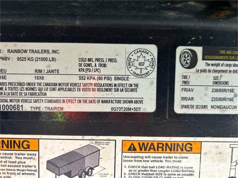 Rainbow 25 ft Tri/A Gooseneck Equipment Trailer مقطورات مركبات نقل