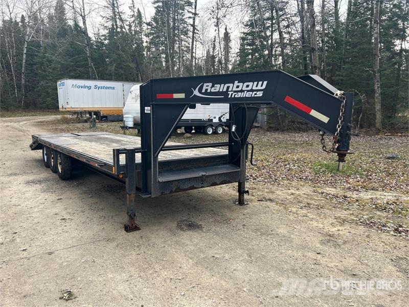 Rainbow Trailers 25 ft Tri/A Gooseneck Flatbed Trailer مقطوروات مسطحة/مفصلية الجوانب