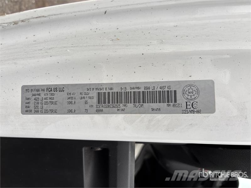 RAM Promaster 2500 Cargo Van Panel vans