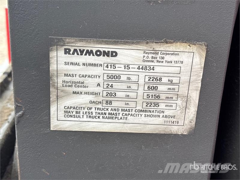 Raymond 415-C35TT 3500 lb Electric Forklift Elektriskie autoiekrāvēji