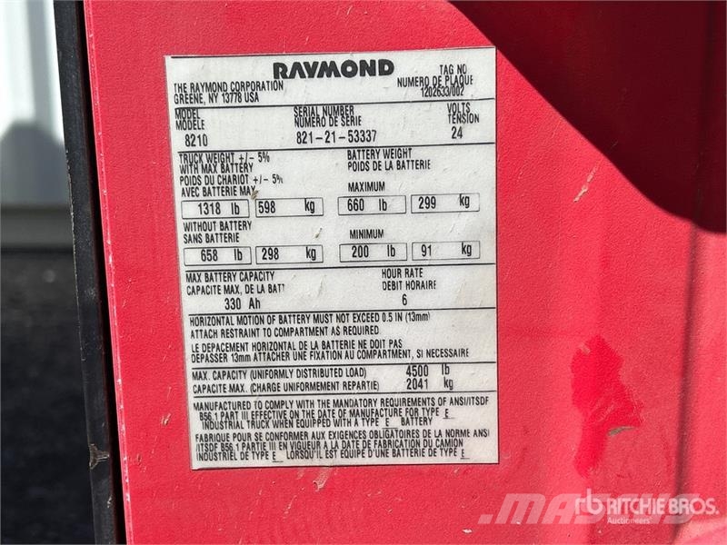 Raymond WALKIE 8210 4500 lb Pallet Jack (Inoperable) 핸드파레트 트럭