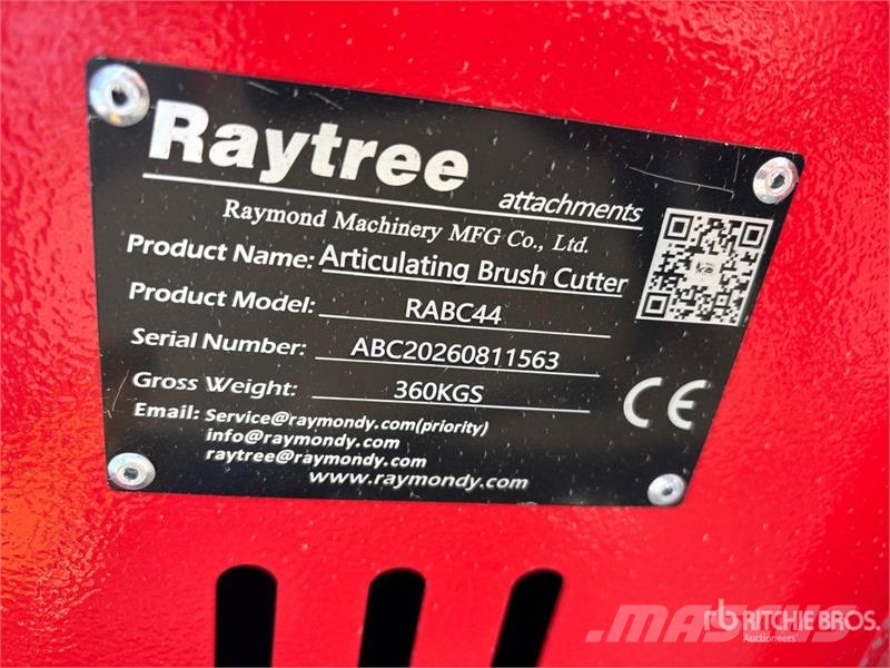 Raytree RABC44 44 in Articulating Skid Steer Brush 牽引式モア/芝刈り機