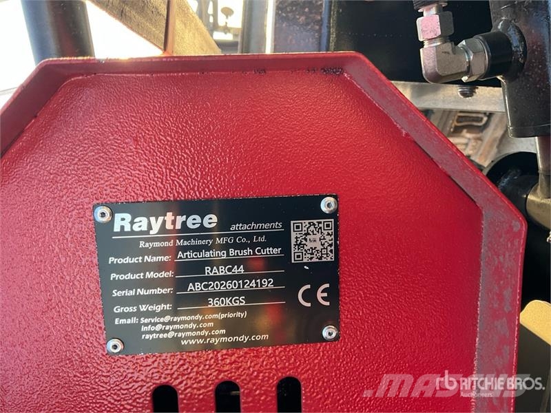 Raytree RABC44 44 in Articulating Skid Steer Brush Corta-césped delanteros y traseros