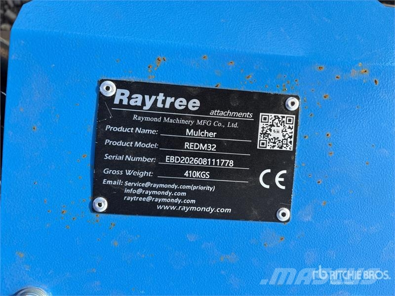  Raytree REDM32 32 in Excavator Drum Mulcher - Fits Other components