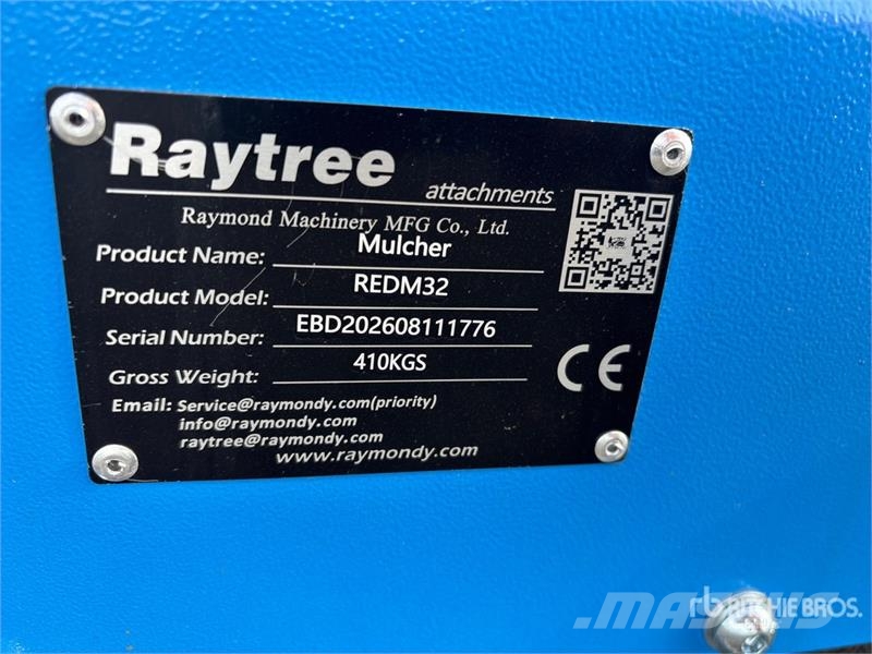  Raytree REDM32 32 in Excavator Drum Mulcher - Fits Other components