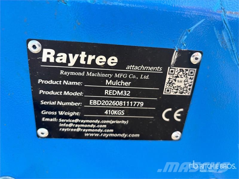 Raytree REDM32 32 in Excavator Drum Mulcher - Fits Other components