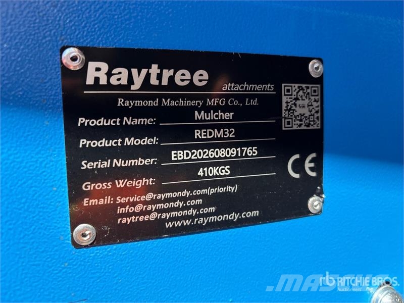  Raytree REDM32 32 in Excavator Drum Mulcher - Fits Other components