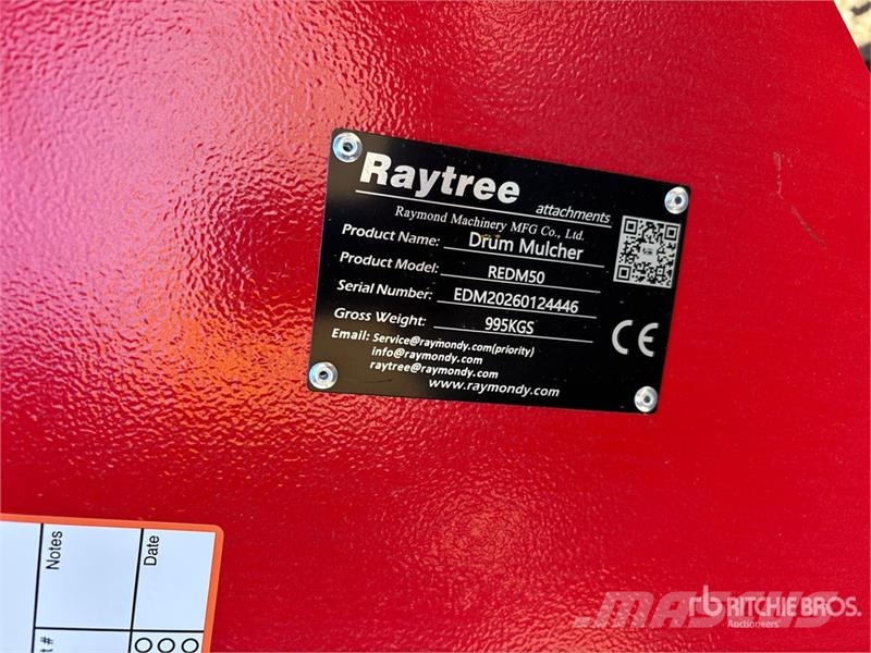  Raytree REDM50 50 in Excavator Mulcher Attachment  Forestry mulchers