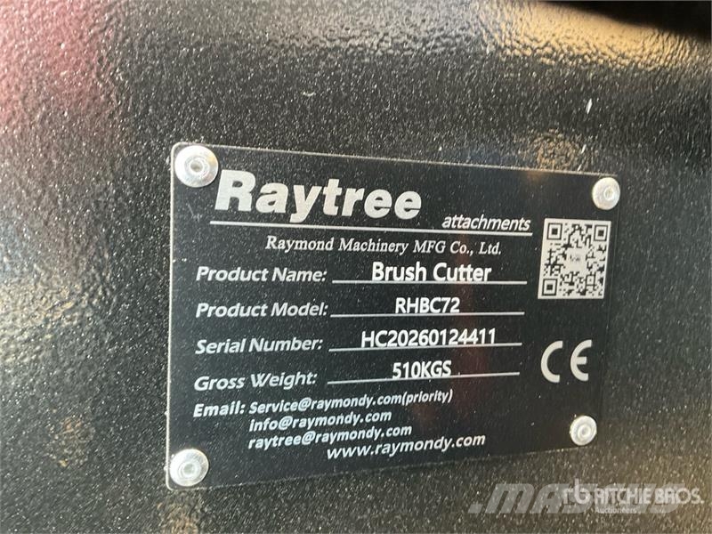 Raytree RHBC72 72 in Skid Steer Brush Cutter (Unus Corta-césped delanteros y traseros
