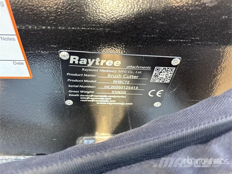 Raytree RHBC72 72 in Skid Steer Brush Cutter (Unus Corta-césped delanteros y traseros